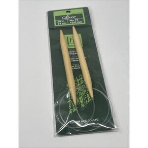 NEW CLOVER TAKUMI BAMBOO PREMIUM 29" No. 15 CIRCULAR KNITTING NEEDLES 3016/29-15